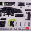 KELIK K48081 O-2A Skymaster interior 3D decals green decoration type for ICM kit 1/48